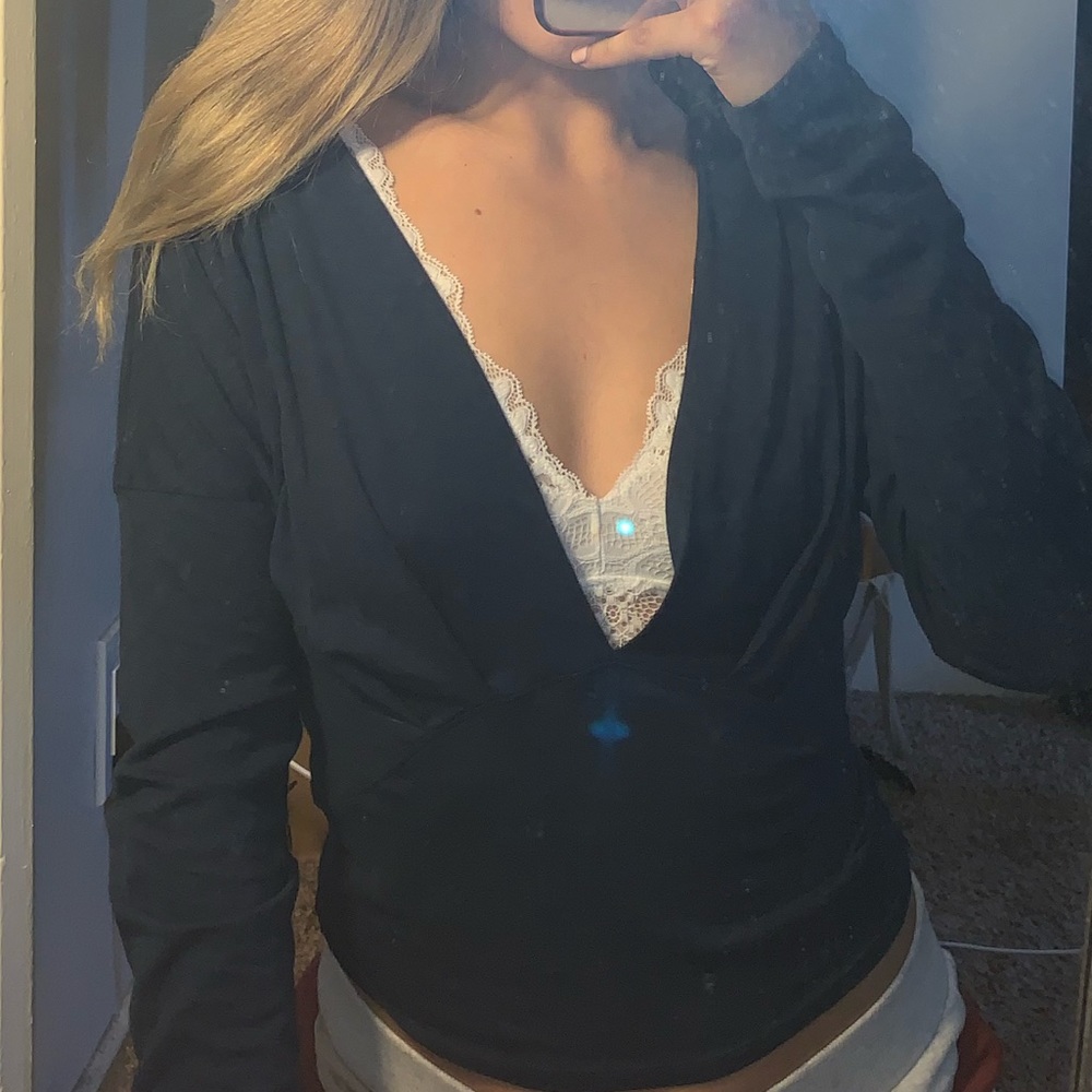 Free people NAVY long sleeve